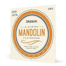 D'Addario EFW74 Flat Wound Mandolin Strings 11- 36 Medium 