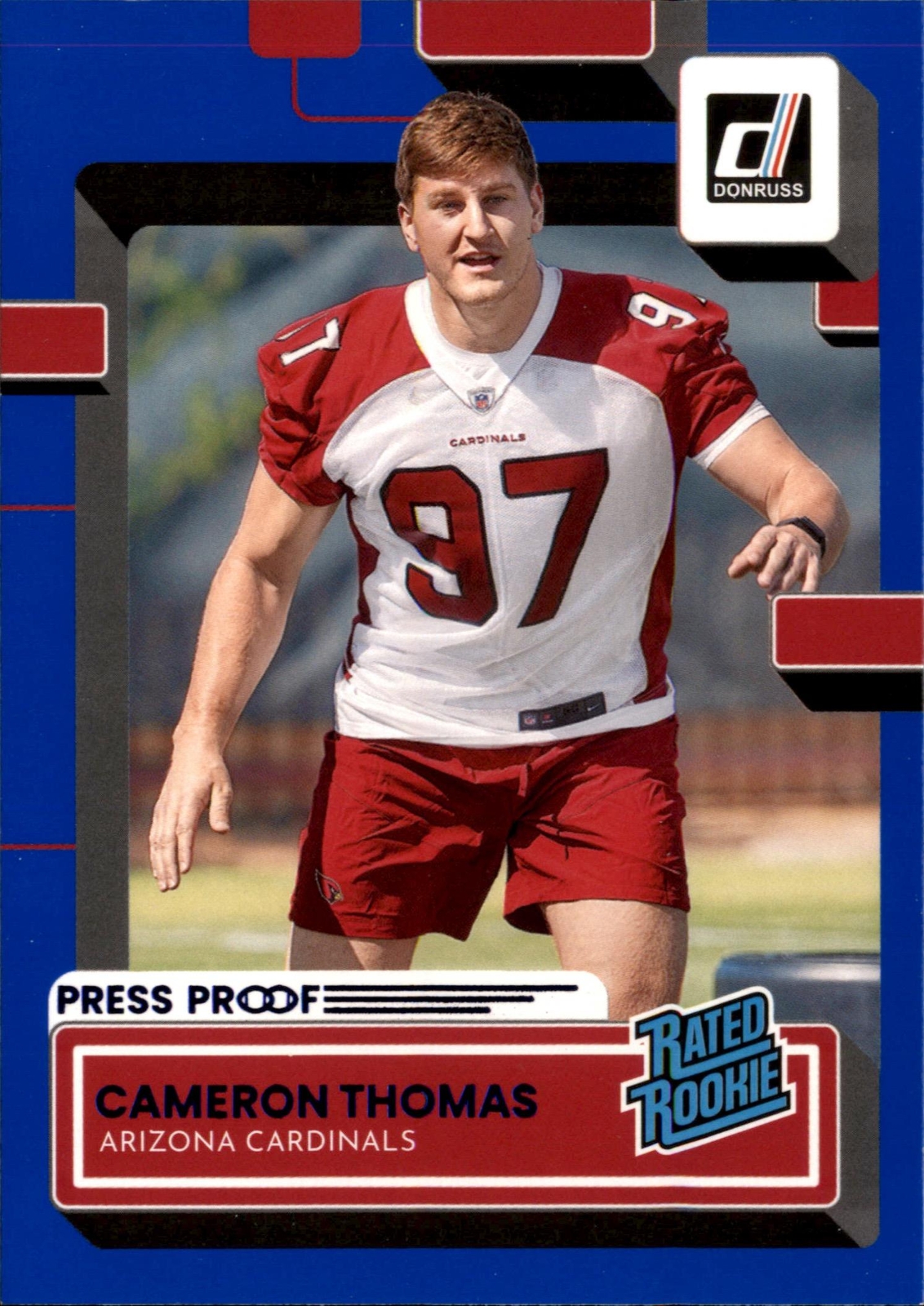 2022 Donruss #389 Cameron Thomas Blue Press Proof