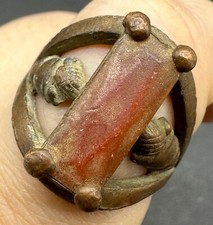 Ancient Roman bronze unique type pattern ring