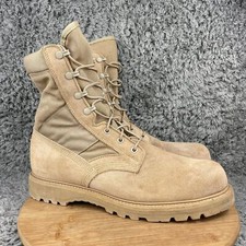 Vibram Military Combat Boots Mens 14.5 R Tactical Leather Desert Tan Made In USA