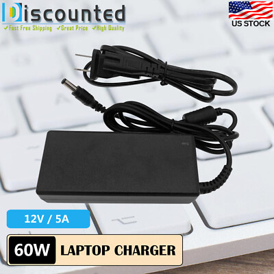 12V 5A 5 AMP 60W DC Power Supply Adapter Transformer LED Strip CCTV PC 5050 USA
