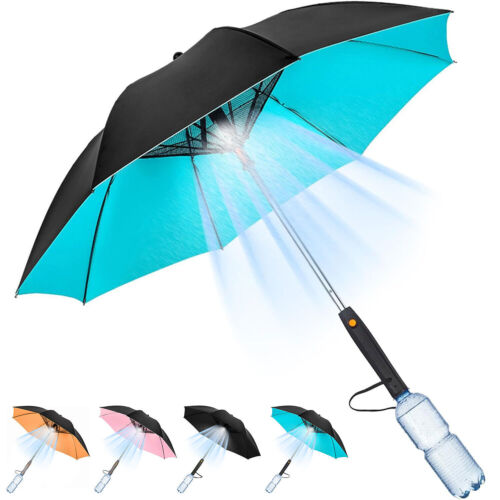 UV Blocking Umbrella with Fan 3 in 1 with Mister Sun Umbrella for Travel Fishing