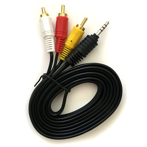 3.5mm to 3RCA AV A/V TV Video Cable Cord Lead For Samsung Video Camera