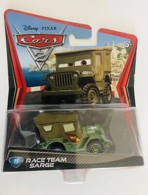 Disney / Pixar CARS 2 Movie 155 Die Cast Car #15 Race Team Sarge | eBay ...