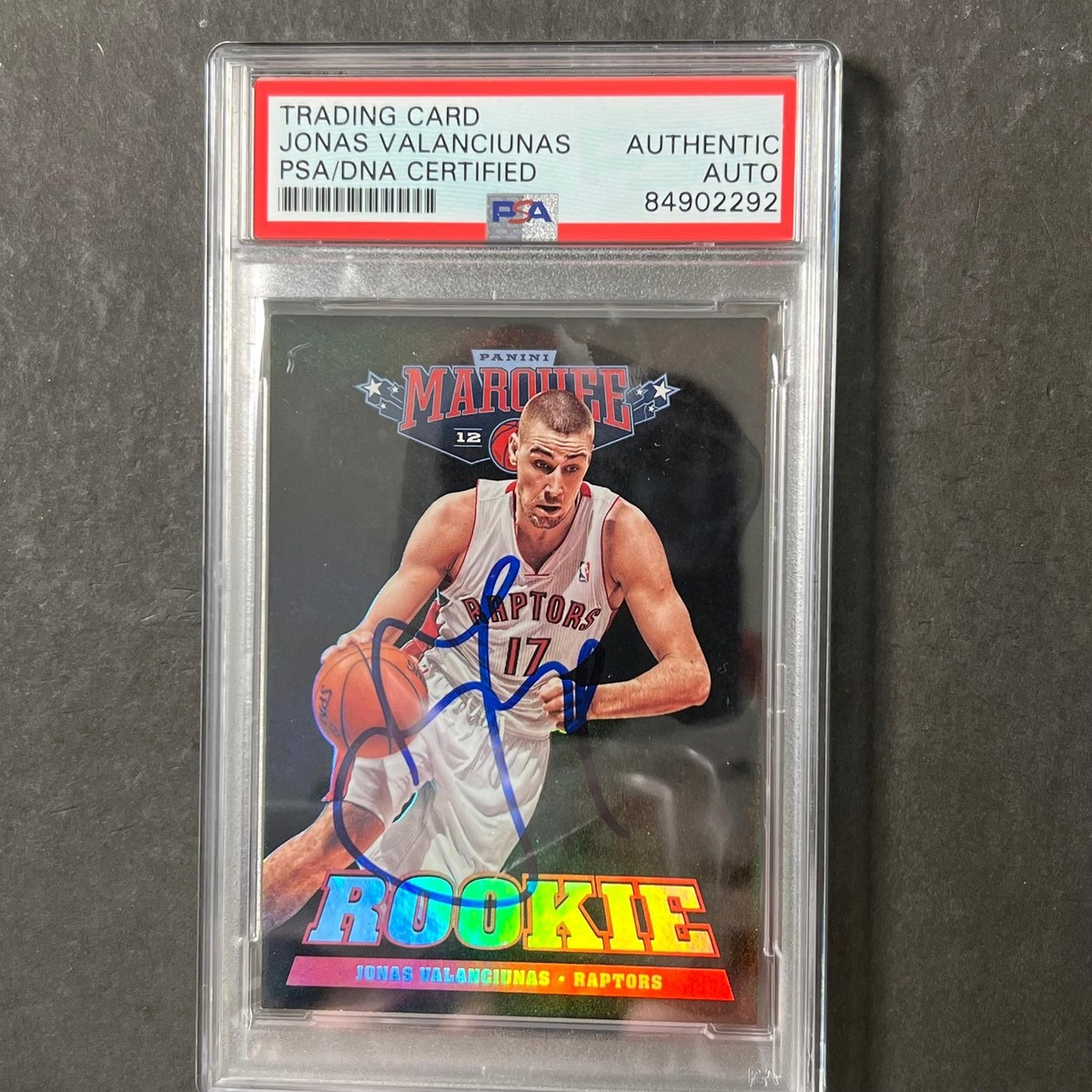 2012-13 Panini Marquee #238 Jonas Valanciunas Signed Card AUTO PSA