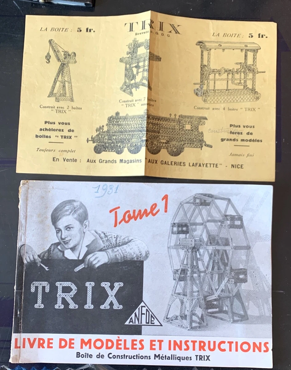 Ancienne Structure Roulante TRIX 55 - Maquette Métal Vintage - Fabriquée En France