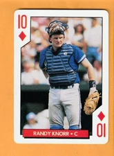 Randy Knorr Toronto Blue Jays 1995 U.S. Playing Cards #10D Baldwin Park CA