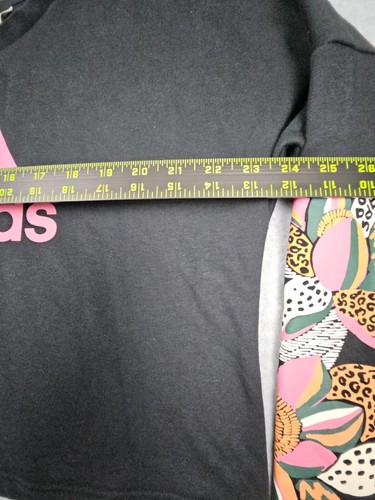 Adidas x Farm Rio Cropped Sweatshirt Size Medium Multicolor Design Crewneck - Picture 4 of 7