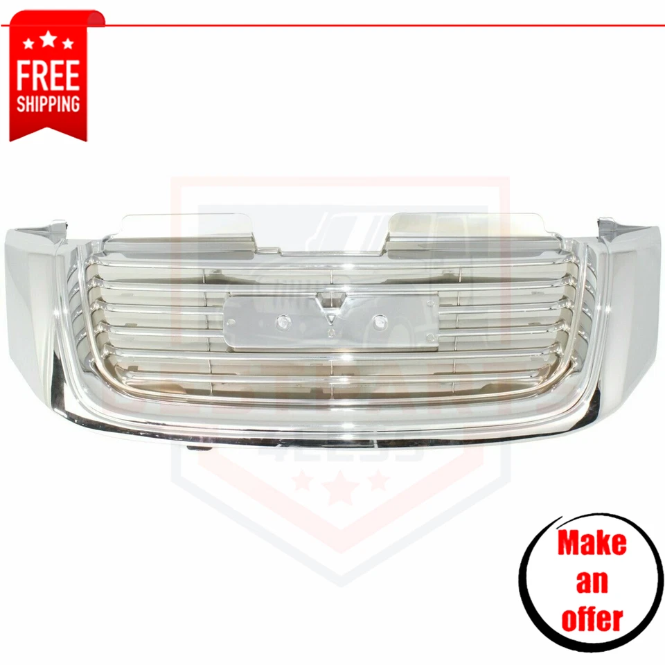 NEW Grille, Chrome, Plastic for 2002-2009 GMC Envoy / 2002-2006 Envoy XL Foto 2 de 4