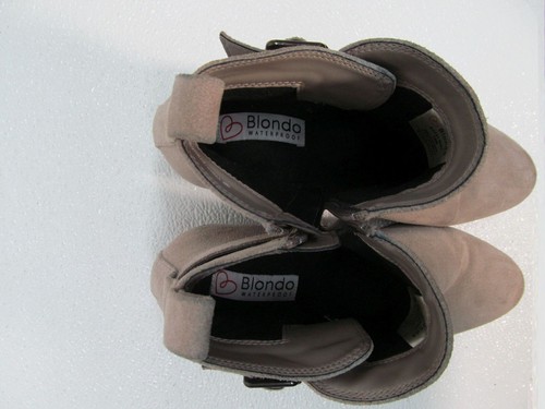 Blondo Boots Saddie Waterproof Beige Suede Buckle Women's Size 10 M - Picture 6 of 8