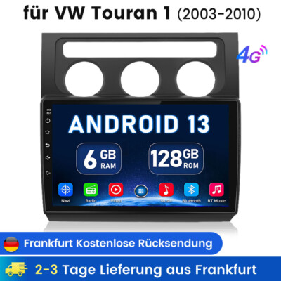 6GB+128GB Android 13.0 Carplay Autoradio GPS RDS Für VW Touran 1T1 1T2 1T3 04-08