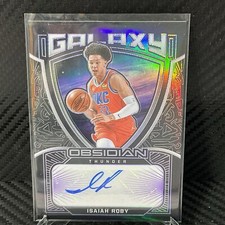 2020 Panini Obsidian Galaxy Electric Etch Purple /75 Isaiah Roby #GAL-IRO Auto