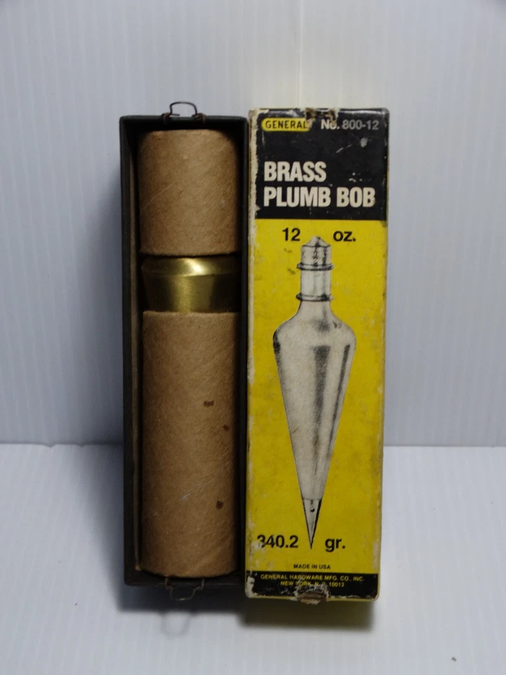 General Tools Solid Brass Tapered Plumb Bob 12 oz. # 800-12 - Image 4 of 4