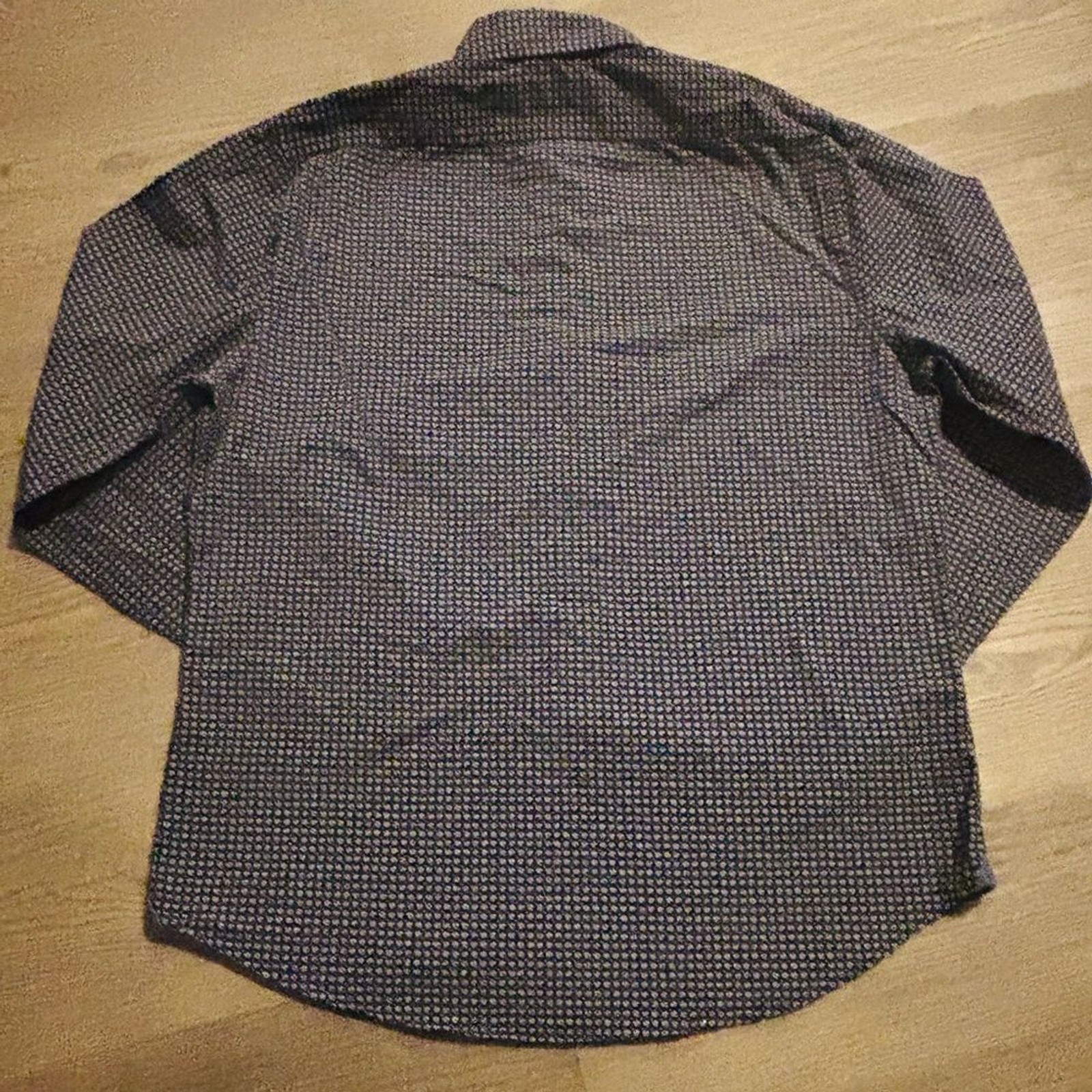 Express Men's Dark Blue Patterned Button-Down Shi… - image 2