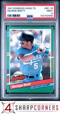 1991 DONRUSS HIGHLIGHTS #BC-19 GEORGE BRETT ROYALS HOF PSA 9