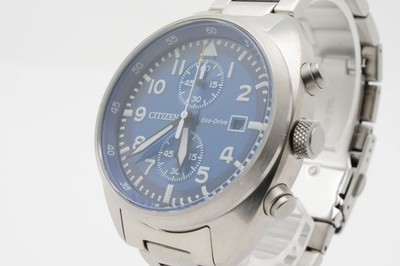 CITIZEN CA7040-85L Eco-Drive Solar Quartz Men's Watch Blue Dial 41mm