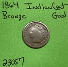 1864 Indian Head Cent / Penny 1c Good Bronze