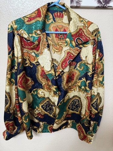 Vintage Alfred Dunner versace like Baroque Scarf Print Regal Motif. Beyoncé