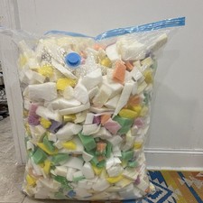 Large Bag Multicolor Mixed Foam Pieces/Scraps for Stuffing Craft Material