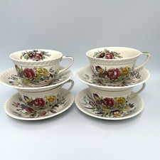 Johnson Brothers Garden Bouquet Tea x4 Cups And x4 Saucers Windsorware