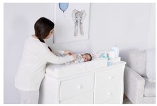 Regalo Baby Basics Infant Foam Changing Pad, White, Water Resistant, Safety Buc