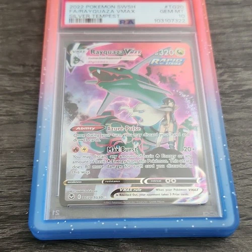Pokemon TCG Rayquaza VMAX PSA 10 2022 Silver Tempest TG20/TG30 FA Holo EN