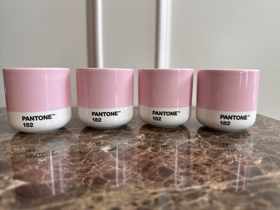 Pantone 182 Macchiato Cups Light Pink Set of 4 Espresso Cups 3.4 oz each NWOT