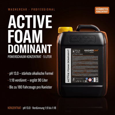 WasherCar Active Foam TOP Powerschaum Aktivschaum Snow Foam Autoshampoo 5L 1:18