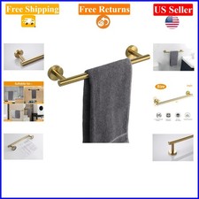 16in Gold Stainless Steel Bathroom Towel Bar, Wall-Mount, Heavy Duty