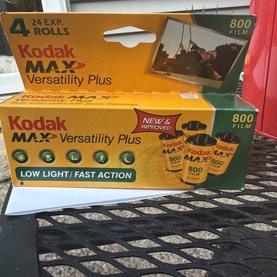 Kodak Max Versatility Plus 800 Film 4 Rolls + 400 Sealed Old Stock Unopened New
