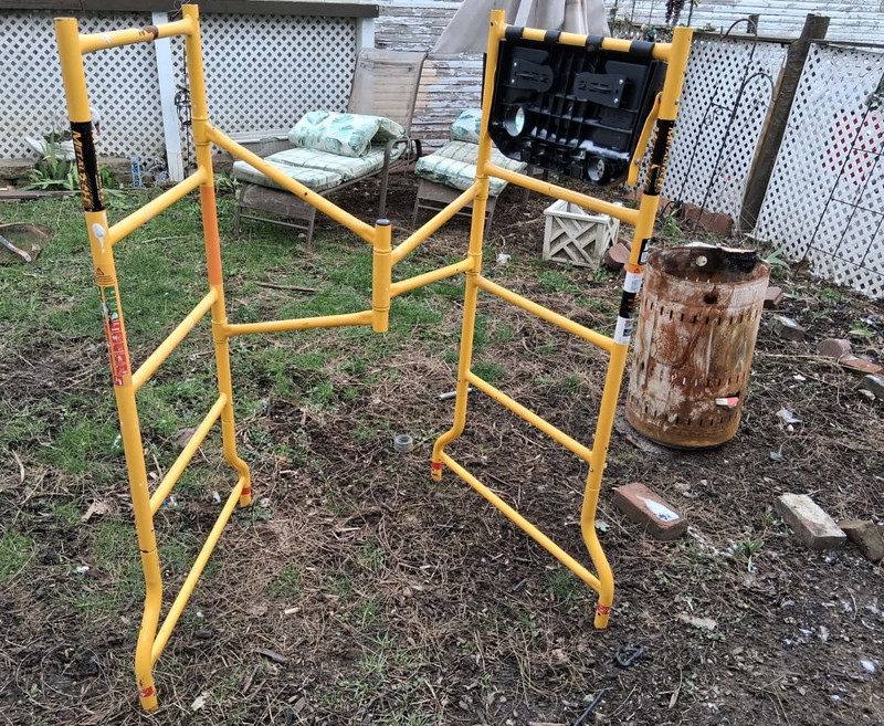 Yellow Modular Scaffolding Frame Component for Construction Modular System