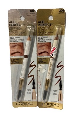 2X L'Oréal Paris Age Perfect Brow Pencil, Soft Brown -  with Vitamin E #202/#206