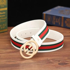 2026New Fashion Men'S Belt with Red and Green Fabric Letter Fashion Versatile Ca