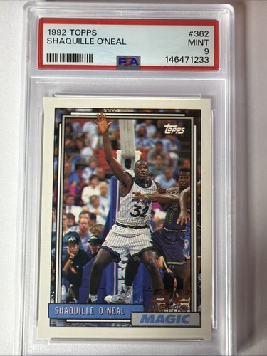 Shaquille O'Neal Shaq 1992 Topps #362 Orlando Magic RC Rookie Card PSA 9 Mint 🔥