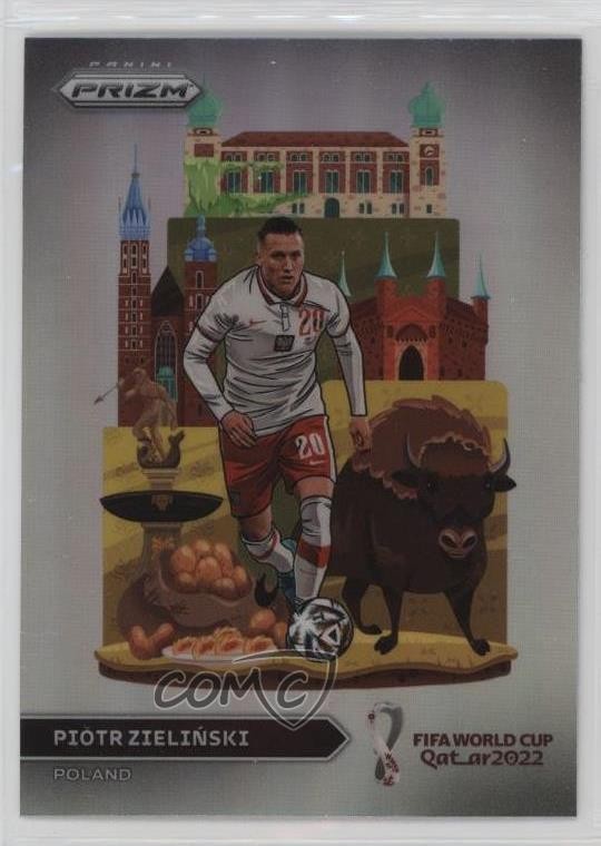 2022 Panini Prizm World Cup Qatar National Landmarks Piotr Zielinski #19 07r2