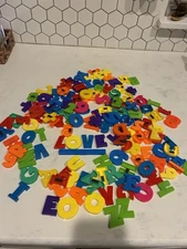 Vtg 80s Random Alphabet Letters & Numbers Refrigerator Fridge Magnets Lot Of 148