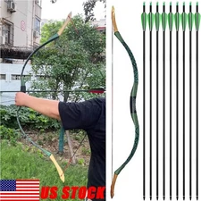 Archery 20-50lb Traditional Recurve Bow Handmade Mongolia Longbow Target Hunting