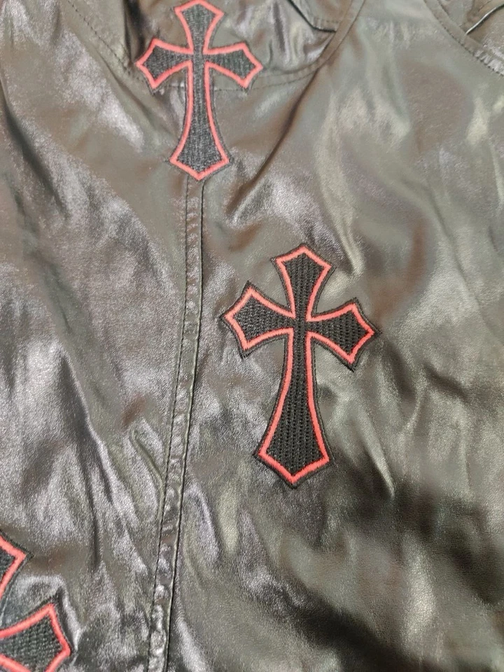 V-Neck Faux Leather Mini Bodycon Dress Size Large Black - Image 2 of 4