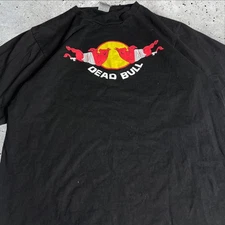 Y2K Unfledged Parody Spoof Red Dead Bull T-Shirt Size L