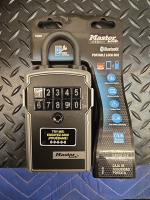 Master Lock 5440D 3-1/4-inch Wide Bluetooth  Electronic knob Mount Lock Box New