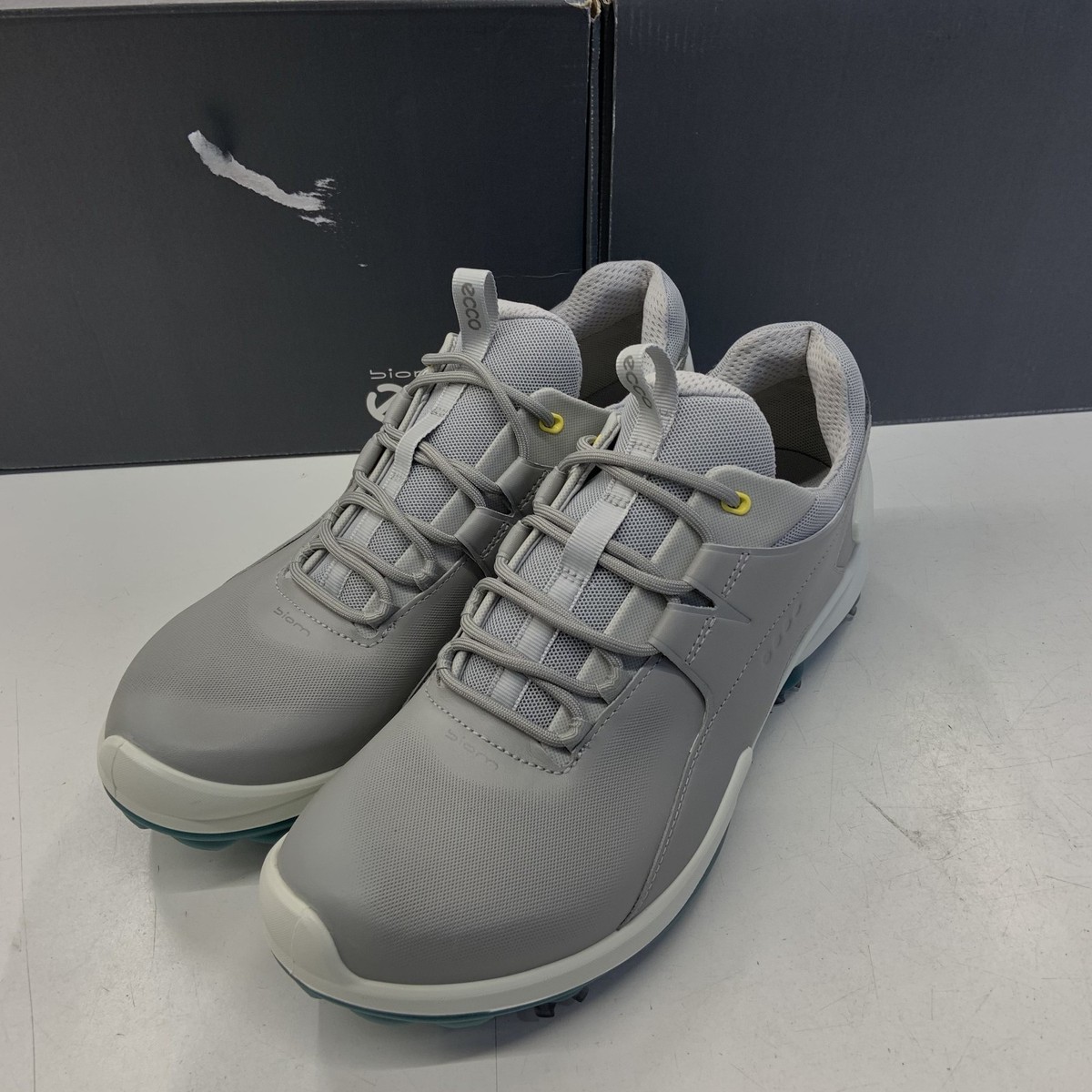 Men Ecco Biom Tour Spiked Golf Shoes Leather Waterproof Made in