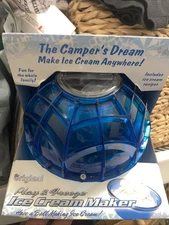 Camper’s Dream The ORIGINAL Play and Freeze ICE CREAM MAKER BALL Blue 1 Pint