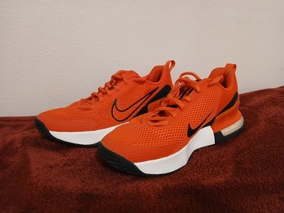 Nike Orange Air Max Mesh Athletic Shoes with Black Swoosh Size 10