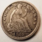 1853 ARROWS   SEATED LIBERTY SILVER HALF DIME   ** NICE** - FREE SHIPPING! C1538