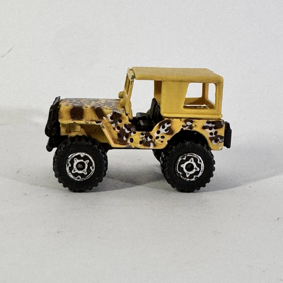 Matchbox CJ Series Jeep 4x4 Tan Desert Tan Camouflage Die Cast - Image 4 of 4