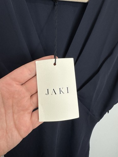 Jaki London Juliette Kleid V-Ausschnitt Navy Medium Neu Mit Etikett - Bild 6 von 10