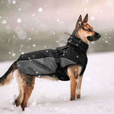 Flow Fire Winter Hundemantel Wasserdicht - Reflektierender Hunde  Wintermantel Mit Bauchschutz Fr Mittelgroe Hunde (S)
