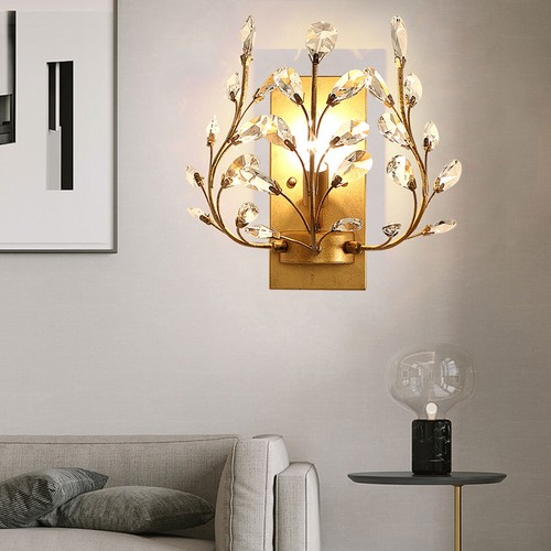 Modern Crystal LED Wall Lamp Sconce Light Bedside Hallway Lighting Fixture USA - Picture 5 of 12