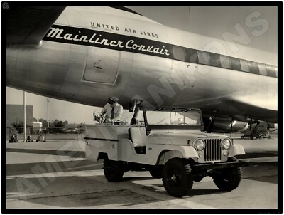 Jeep Lavatory Truck for Airline Service United Airlines Jeep New Metal Sign Jeep Lavatory Truck for Airline Service United Airlines Jeep New Metal Sign