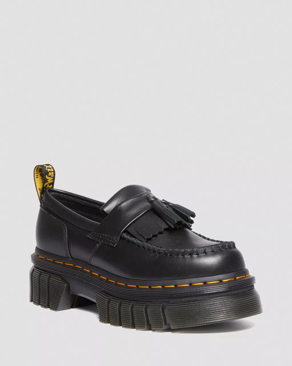 ★Dr.Martens★ Napa Luxe Leather Black 31549001 Dr Martens Audrick Nappa Lux Platform Leather Loafer Women's